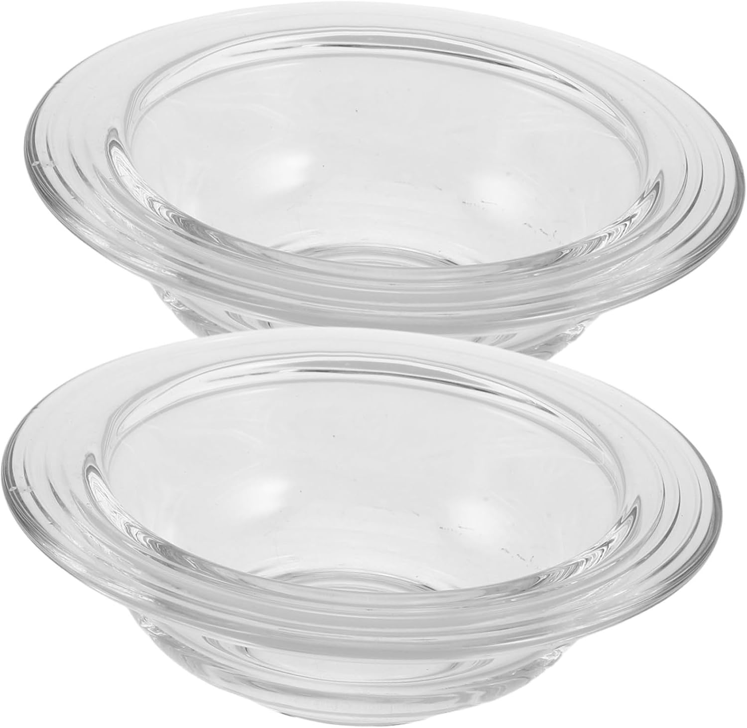 2-Pack Heat-Resistant Glass Wax Melt Dish Replacement Tray for Wax Warmers Aromatherapy Home Decor 3.74X3.74X1.18 Inches