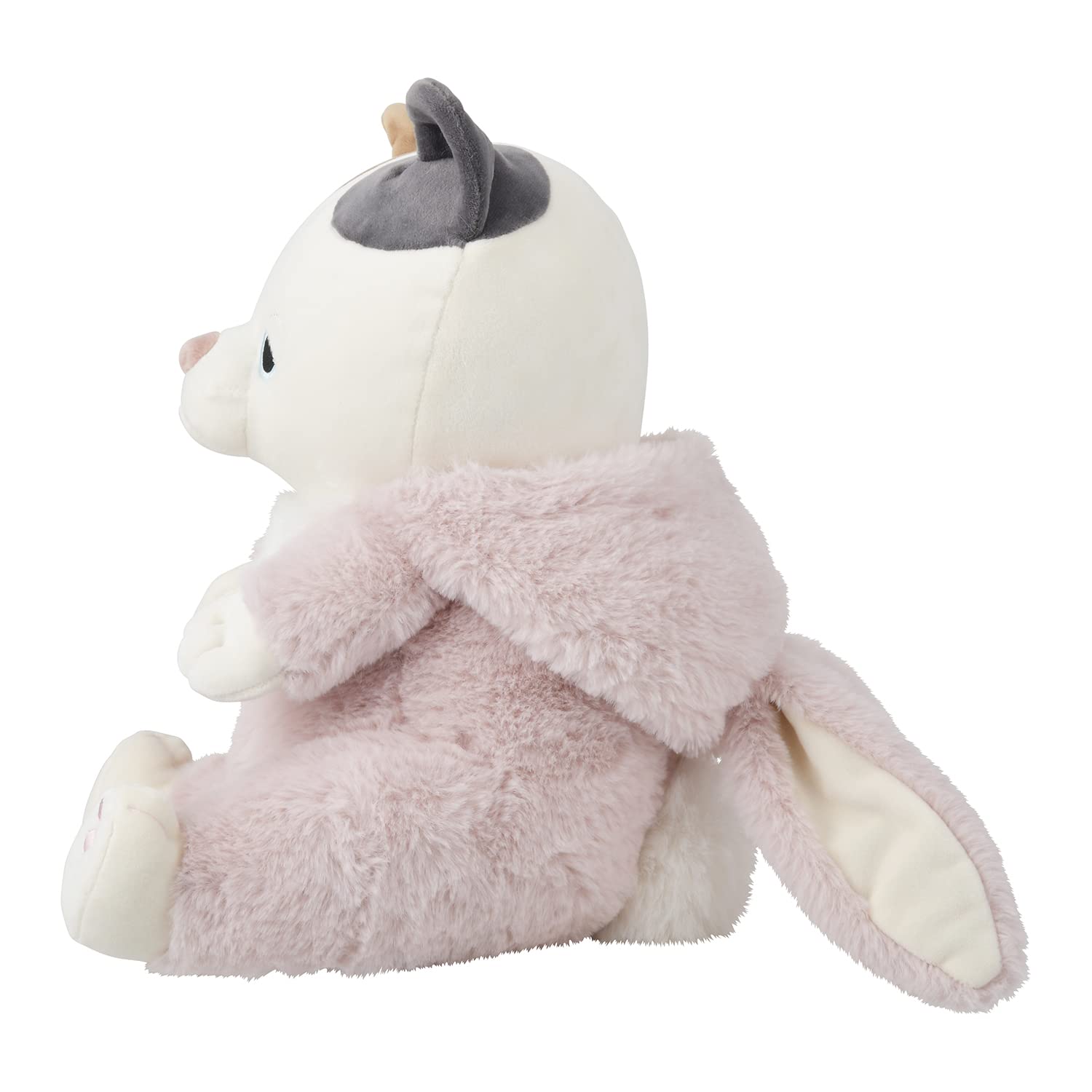Liv Heart 97023-10 Premium Nemu Nemu Animals Sitting Body Pillow, Mikenat with Rabbit, Size M (Total Length: Approx. 11.8 inches (30 cm), Fluffy, Plump