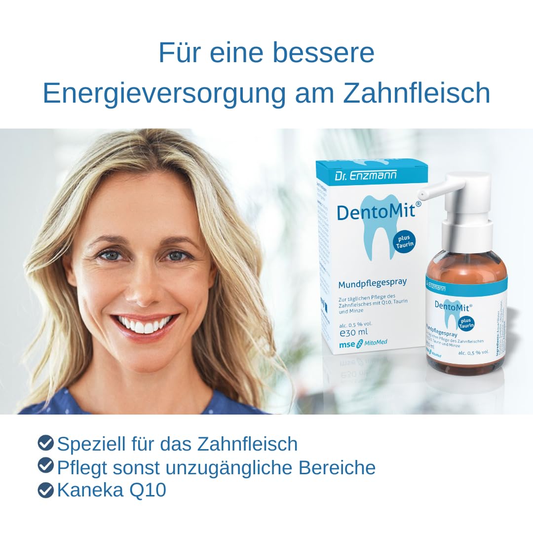 DentoMit® Q10 Pflege-Duo: Q10 Mundpflegespray + Q10 ZahnGel Probe – Ihr tägliches Ritual für gesundes Zahnfleisch