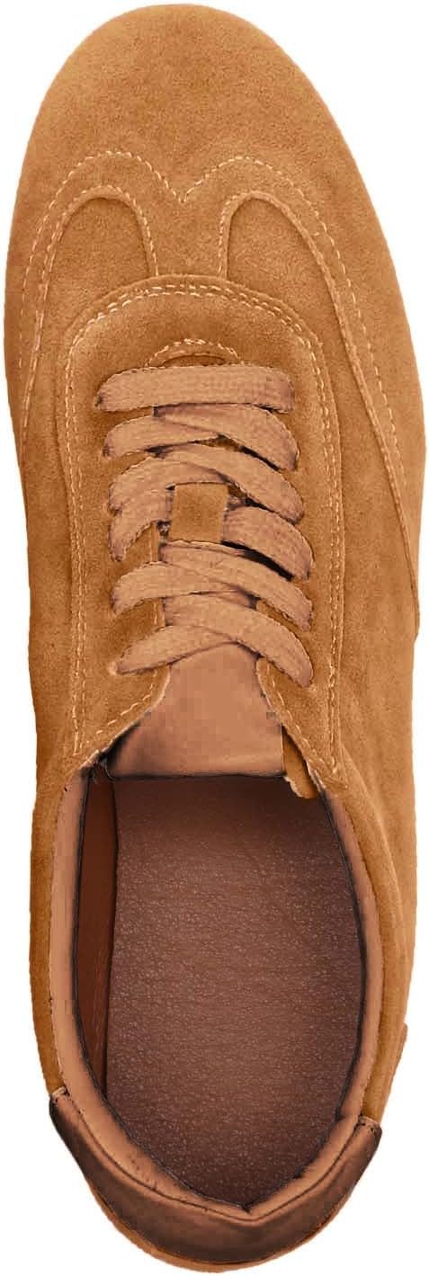 Suede Sneakers for Women Comfortable Round Toe Non Slip Retro Athletic Sneaker Casual Lace-Up Walking Lightweight Tennis Shoes - Image 3