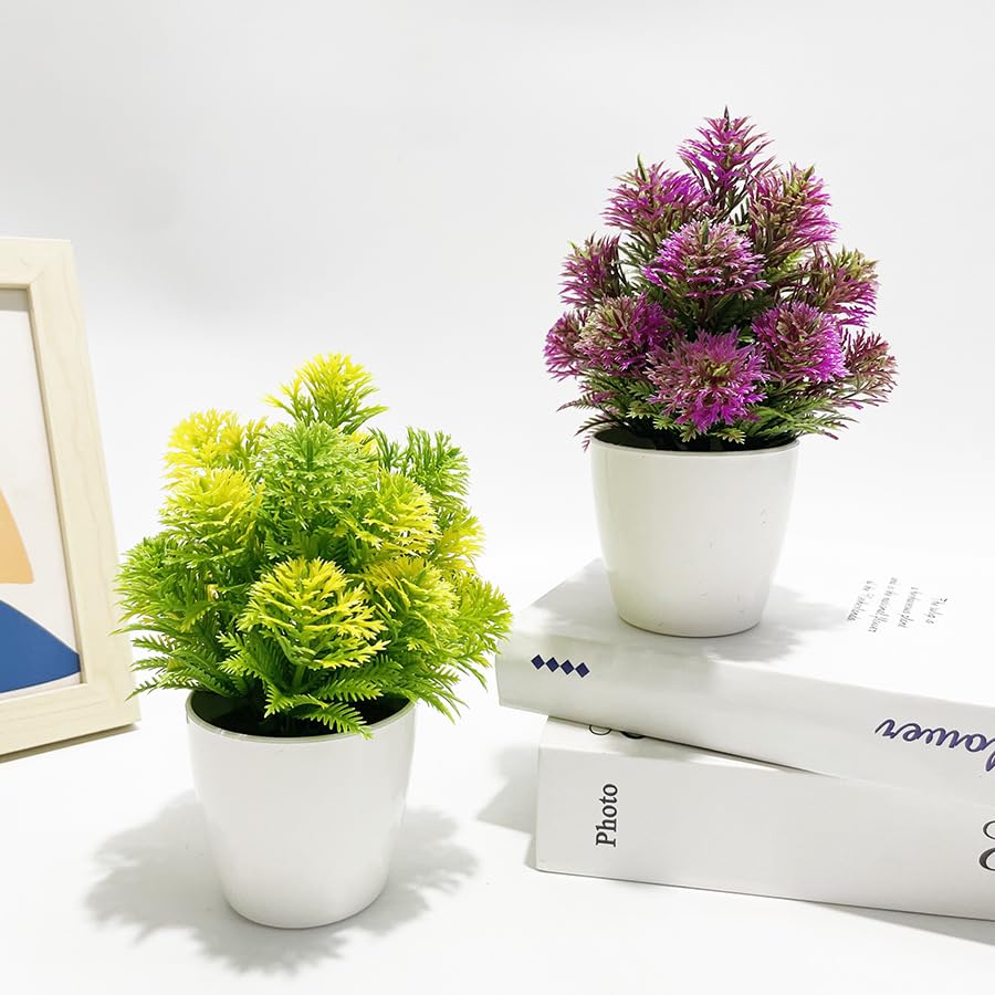 Plantes artificielles durables style boule persane avec pots de fleurs stables - 3