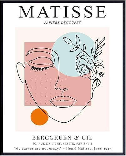 Vista 9 de Matisse Wall Art - LARGE 11X14 - Henri Matisse Poster Print - Mid Century Modern Decor - Minimalist Wall Print - Impressionists Abstract Art