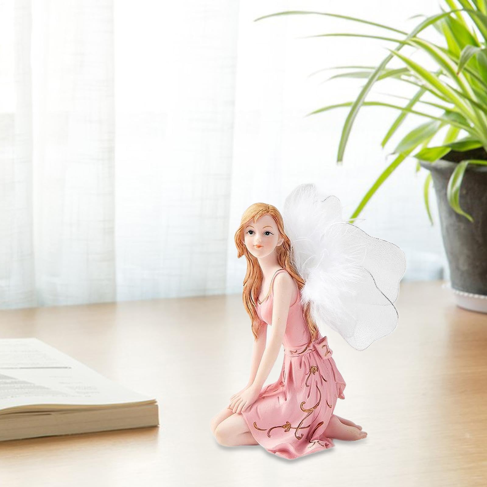 Amazon.co.jp: Jinhxofs 天使の置物、少女像、アクセサリー、樹脂彫刻