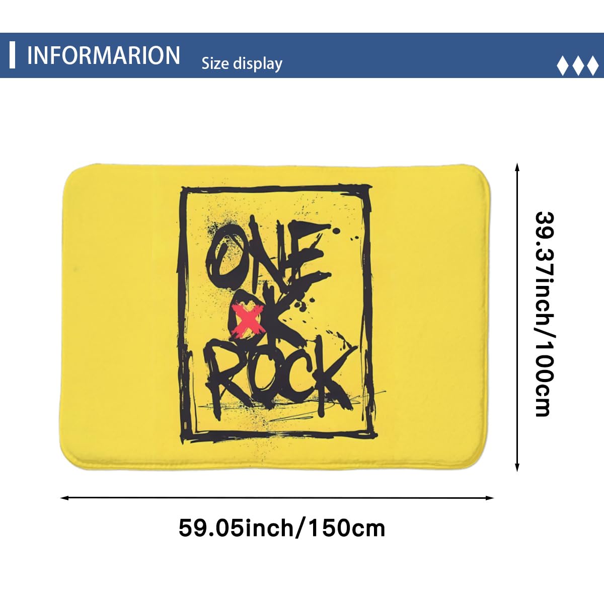 Amazon | ワンオクロック ONE OK ROCK ラグ カーペット 洗える