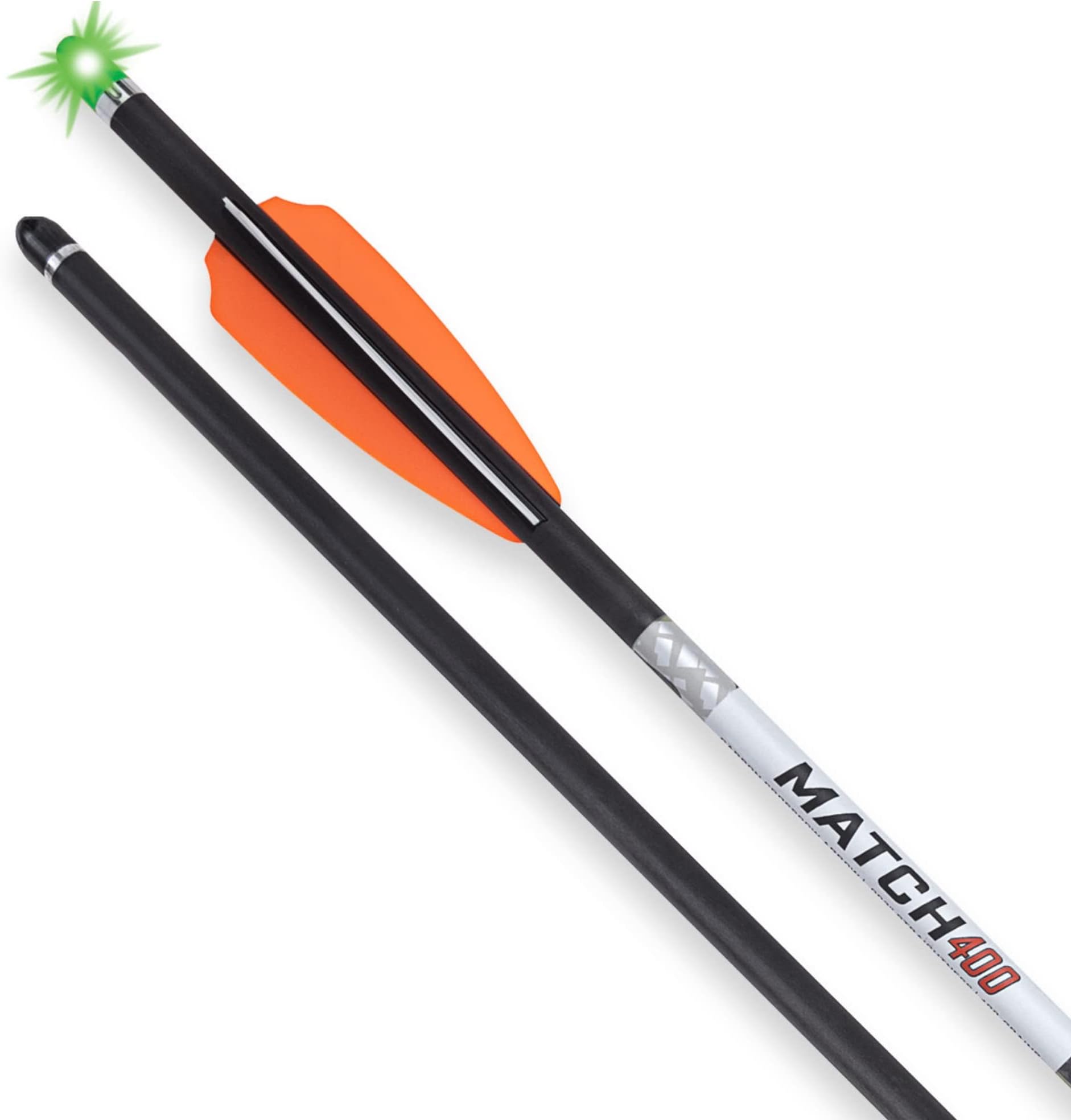 by TenPoint Match 400 - Lighted 20” Carbon Crossbow Arrows (Pack of 3) - 400-Grains, .004” Straightness - With Alpha-Blaze Lighted Nock & Alpha-Nock HP - Essential for Crossbow Hunting