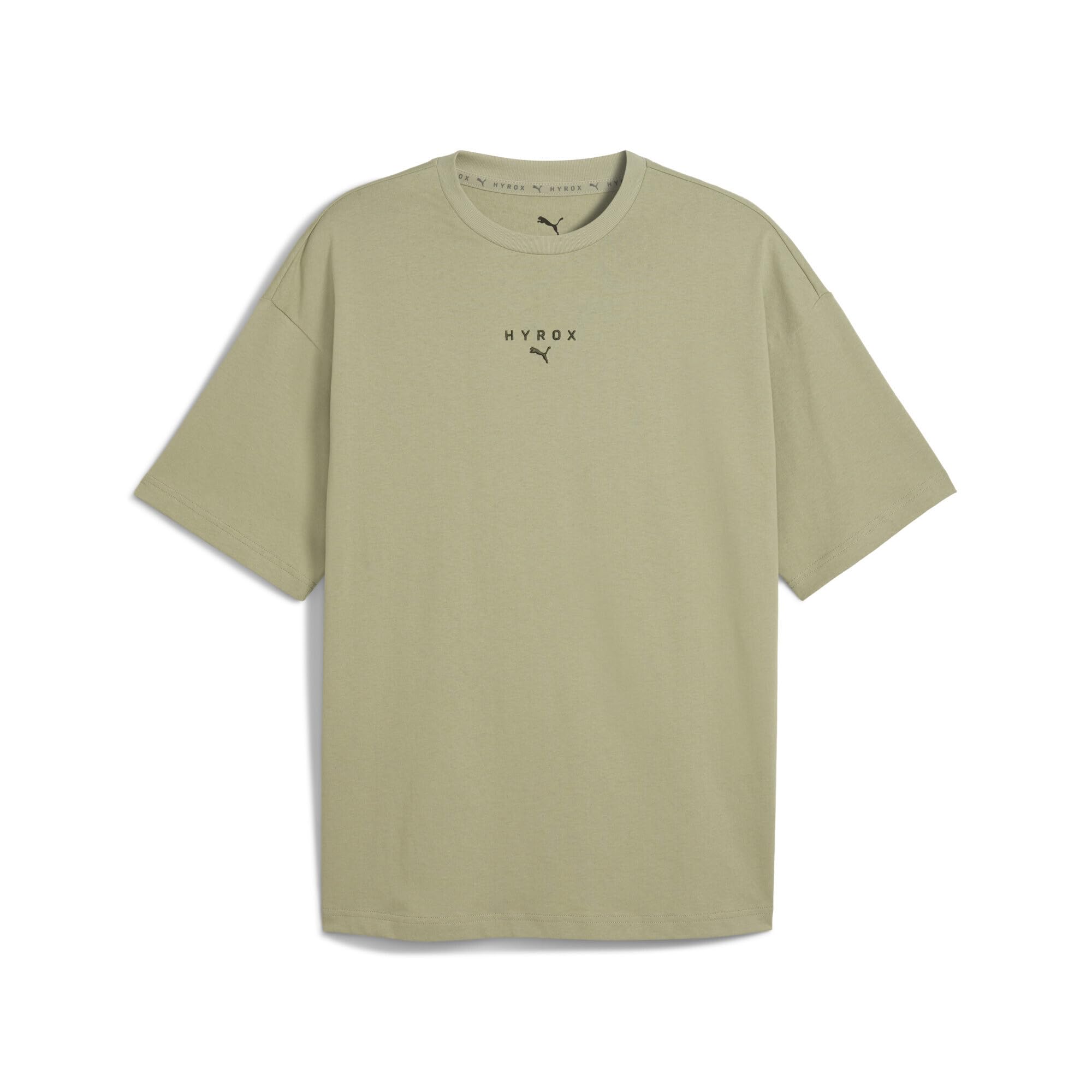 Puma Men's Green Hyrox Graphic Short-Sleeve Performance Gym Top in Size XL, Sports Direct