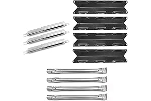 Hongso Grill Burner Tube, Heat Plate Shield, Crossover, Gas Grill Repair Kit for Kenmore