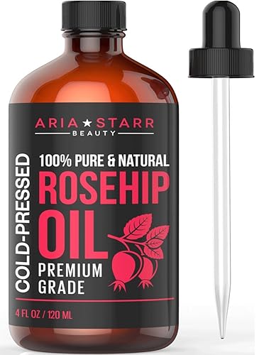 Miniatura 1 de Aceite de semilla de rosa mosqueta Aria Starr orgánico prensado en frío para rostro piel y cicatrices 100 aceite esencial puro 4onzas