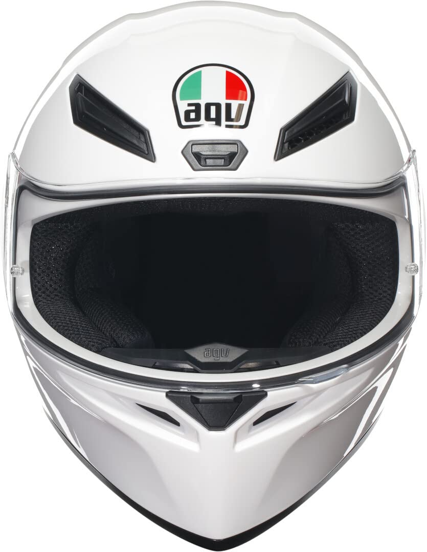 AGV - K1 S ECE 22-06, Casco Moto Integral Hombre ECE, con Aleron Aerodinámico, Ventilaciones y Visera Resistente a Arañazos, Campo de Visión de 190°, Intercomunicador Casco Moto