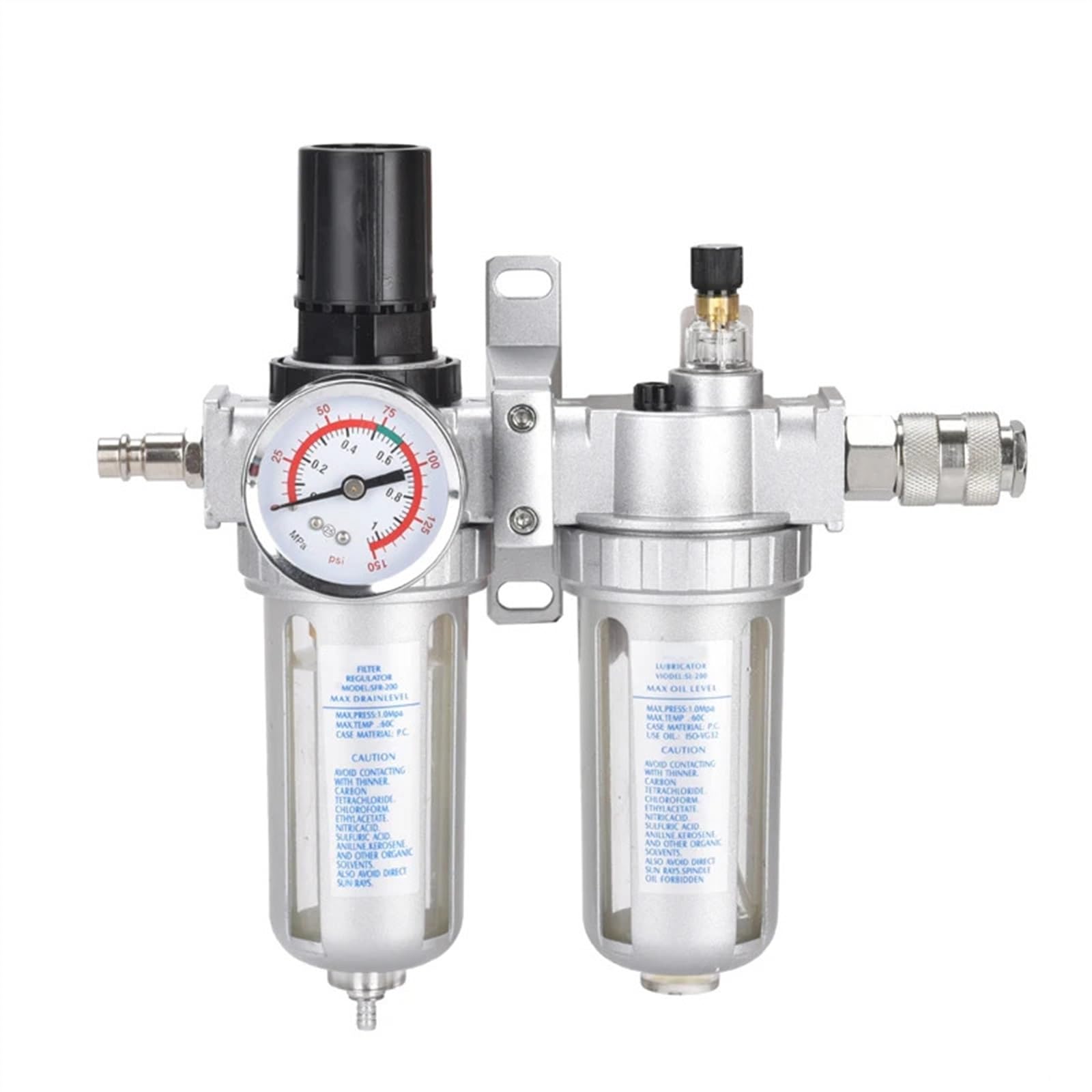 Filtre régulateur pneumatique, Filtre régulateur et lubrificateur pneumatique combinés SFC200 SFC300 SFC400, plusieurs tailles(400)