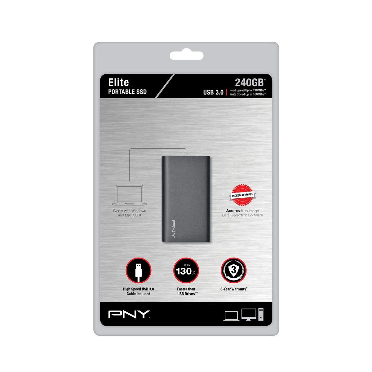 HURRICANE Disque Dur Externe Portable 1To 2.5 USB 3.0 en Aluminium