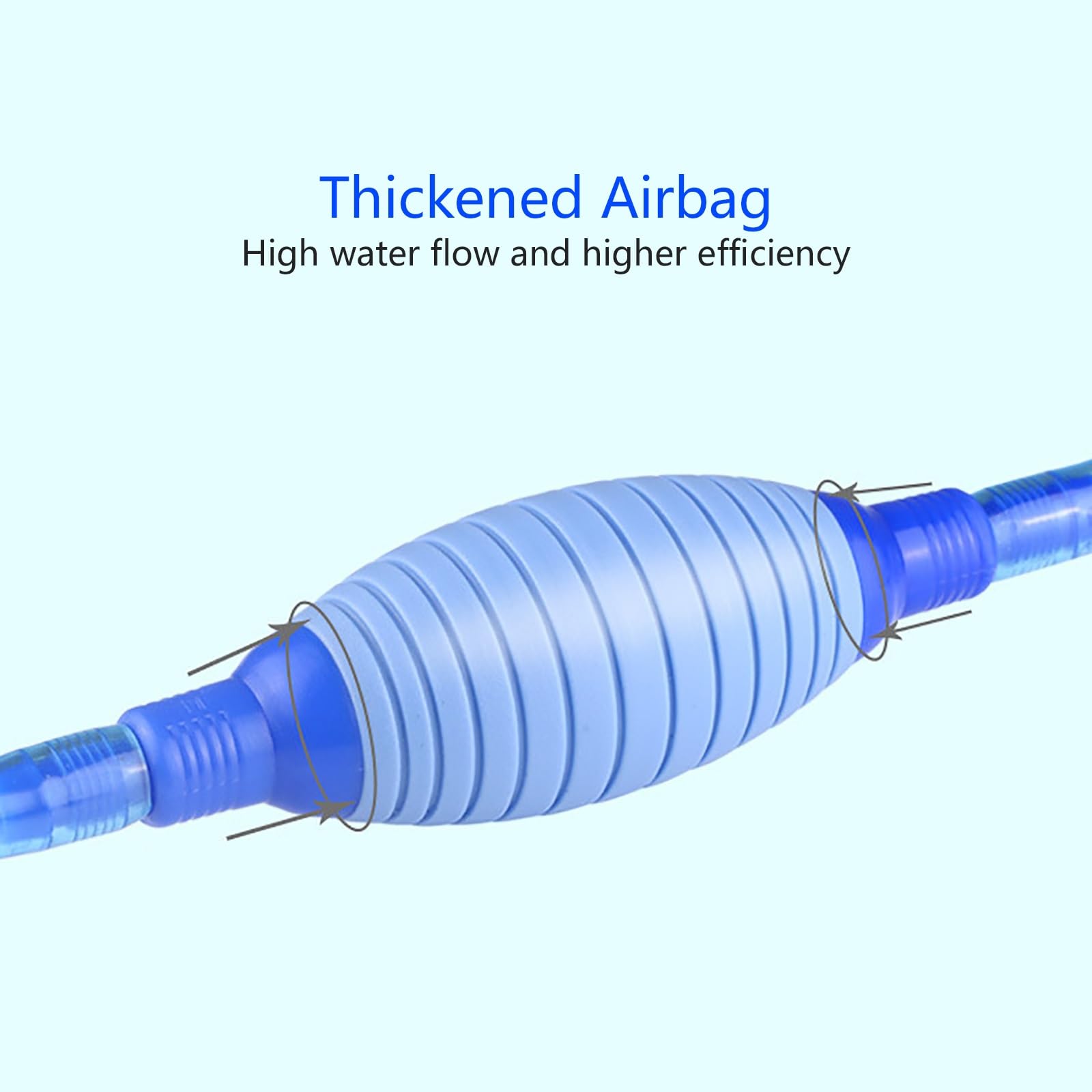 Limpiador De Grava para Acuarios, Herramientas De Limpieza para Peceras con Bolsa De Aire Espesada, Manguera De Sifón Manual, Uso para Limpieza De Grava y Arena En Peceras