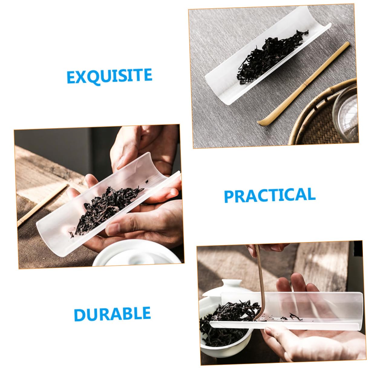 COLLBATH 1 set Household Tea Spoon Classical Kung Fu Tea Scoop and Shovel for Loose Leaf and Essential Accessory