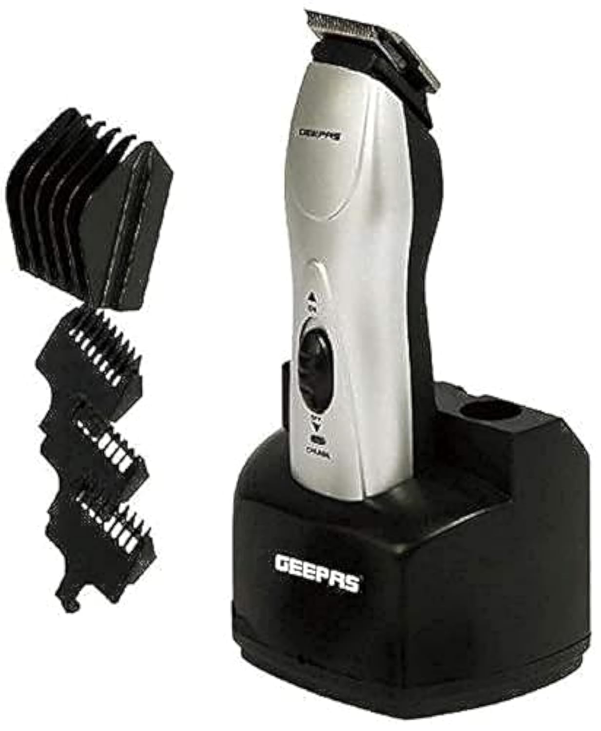 GTR34N Rechargeable Trimmer 3W - Chromium Steel Blade, LED Charge Indication | Cordless Rechargeable Trimmer with 5 Combs & Charging Stand