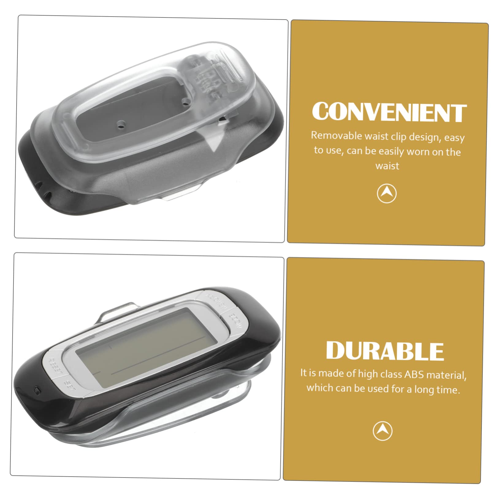 ibasenice pédomètre Clip de Compteur de Pas podomètre pour Marcher Compteur de Calories Compteur de Pas pour Marcher Podomètre Portable Compteur portatif Abdos