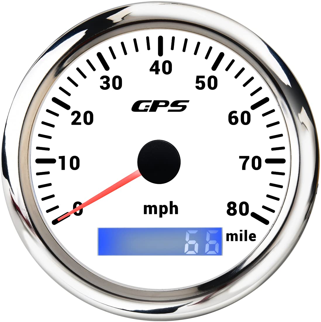 85mm Boat GPS Speedometer 0-80MPH Car Odometer Gauge 7 Colors Backlight With GPS Antenna for Car Motorcycle Boat Marine Truck