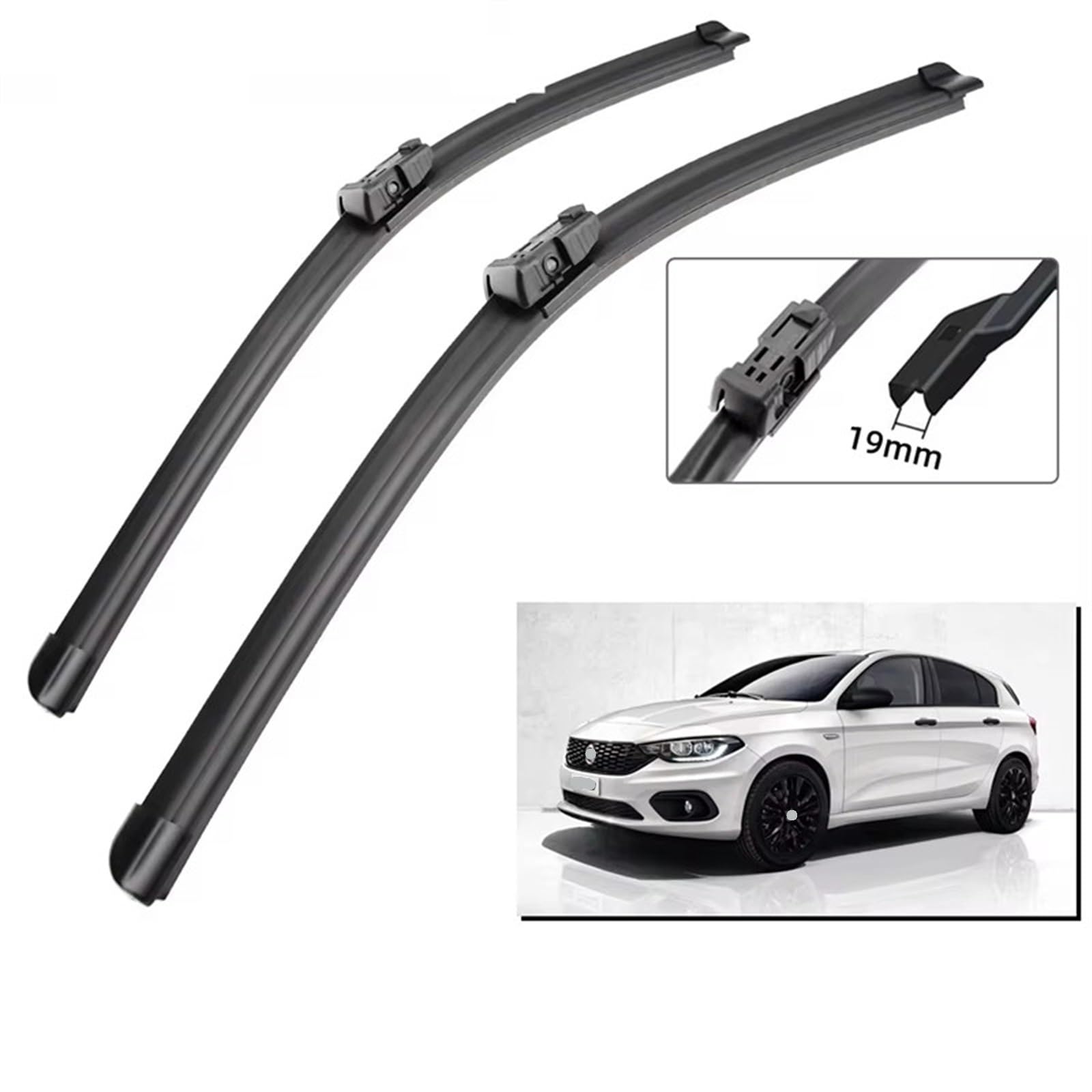 Limpiaparabrisas Coche Compatible Con Fiat Para Tipo 356 2015 2016 2017 2018 2019 Accesorios Para El Coche Escobillas Limpiaparabrisas Delanteras Limpiaparabrisas Piezas Para Automóviles 26" + 16"