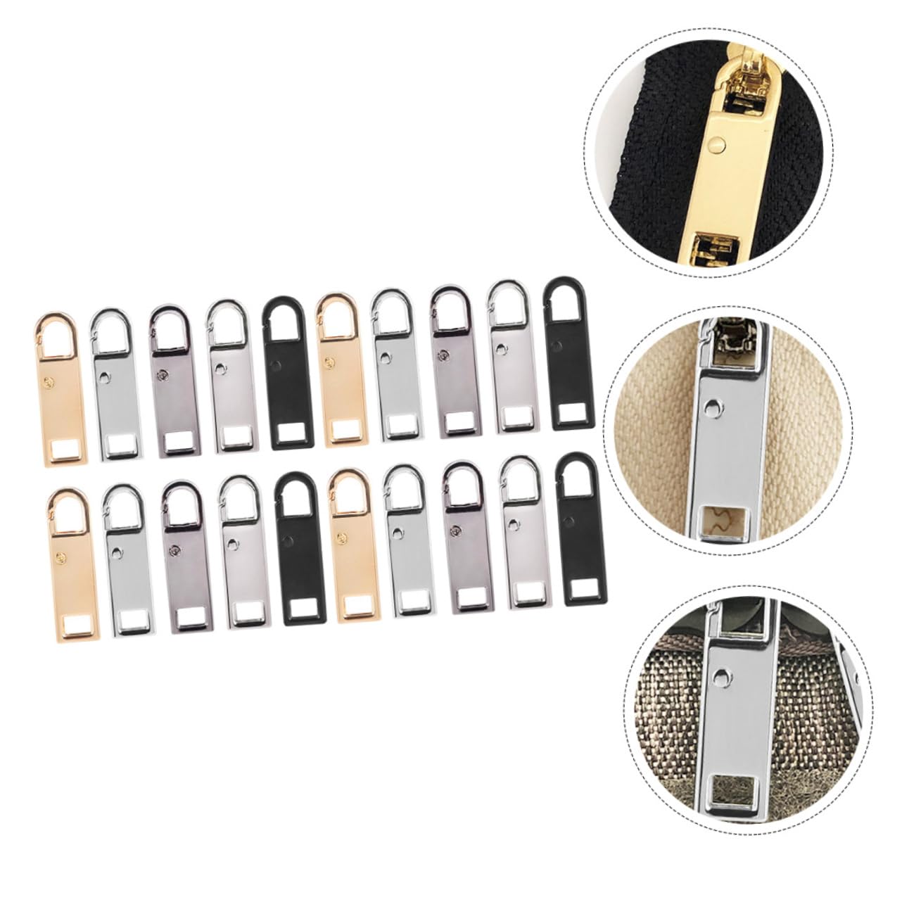 SHINEOFI 60piezas Tiradores Multifuncionales De Cremallera Para Accesorios De Equipaje y Bolsos Solución Para Reemplazo De Pestañas De Cremallera Para Mochilas y Maletas