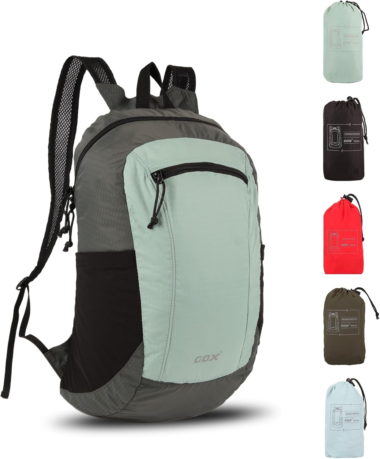 Lightweight 20L Foldable Backpack for Travel & Hiking (Jade)