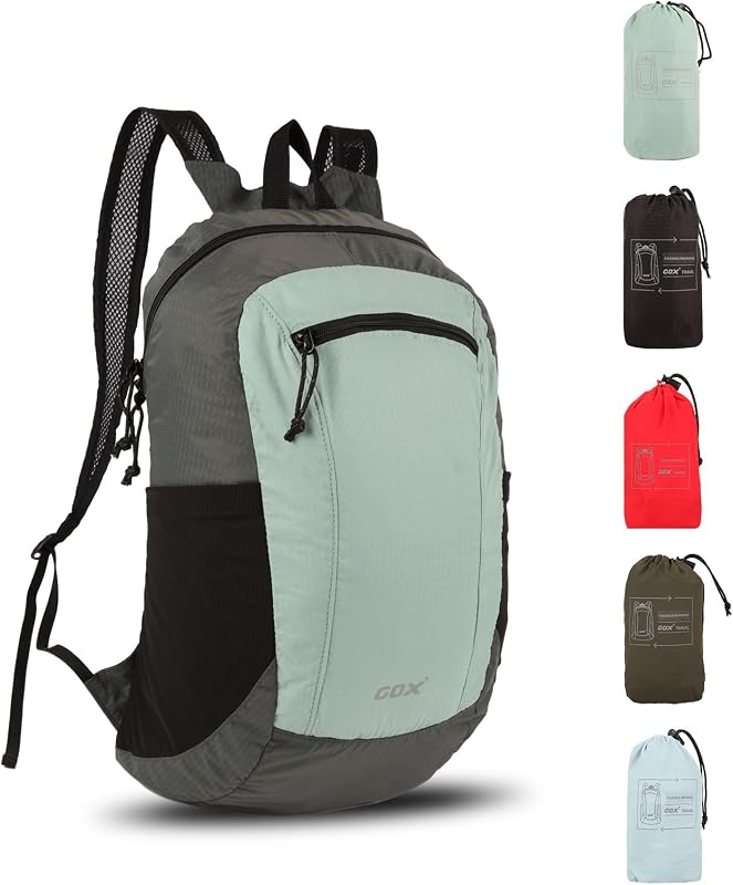 Foldable 20l Backpack For Travel Lightweight Hiking Packable Daypack for Men Travel Camping Outdoor Bag Women (Jade)