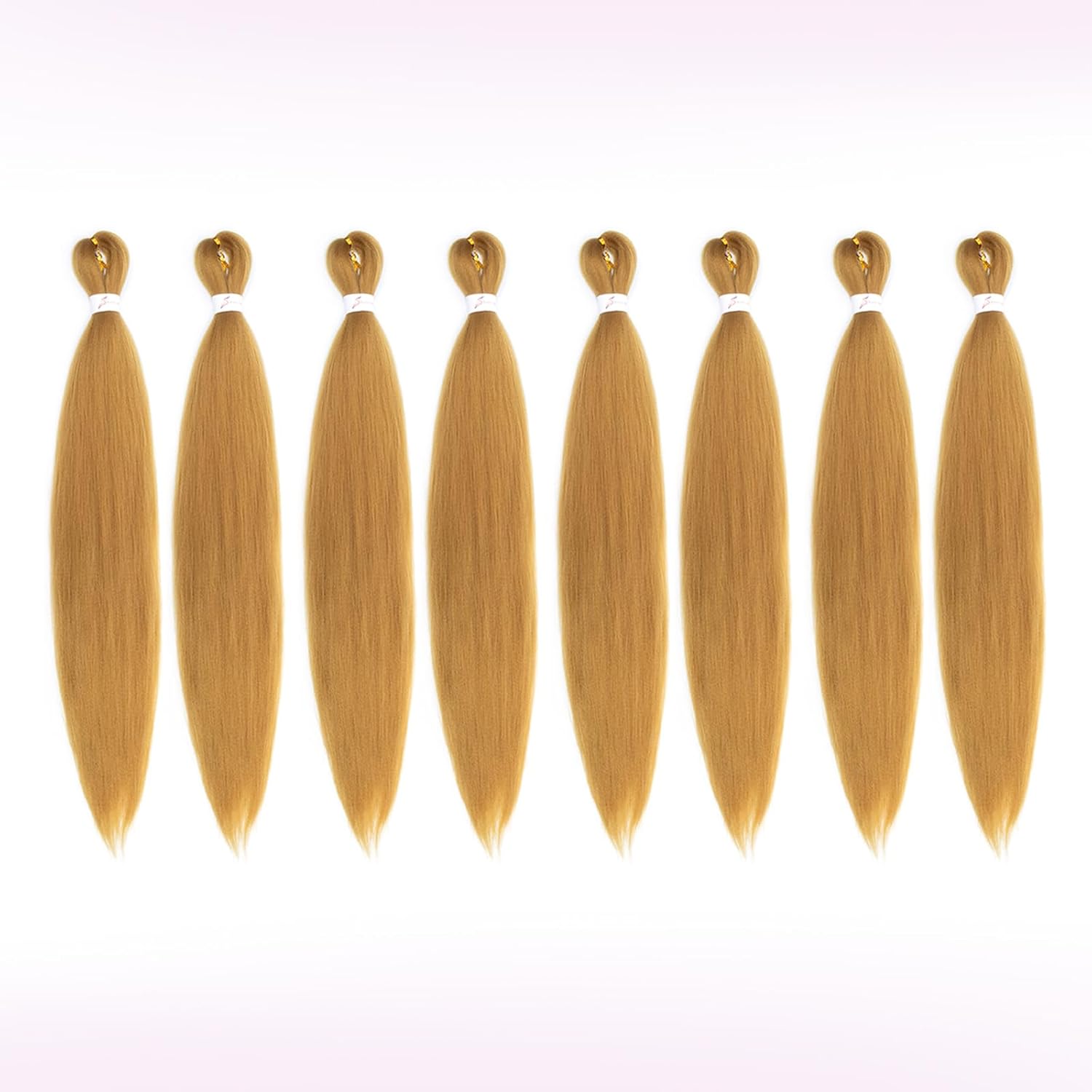 Braiding Hair 30 Inch 8 Packs Pre Stretched Braiding Hair Extensions Hot Water Setting Yaki Straight Synthetic Braiding Hair (#27, 30 Inch8packs)