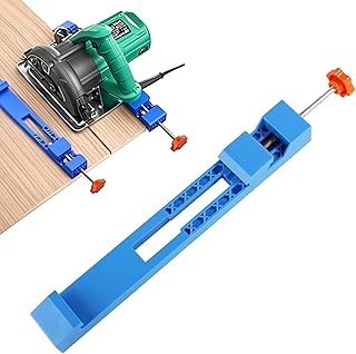 Circular Saw Guide Rail - Adjustable Screw Plastic Base 5.7-8.7in Cutting Guide with Milling Clamp - Precision Wood & Tile Cutting for DIY and Professional Use
