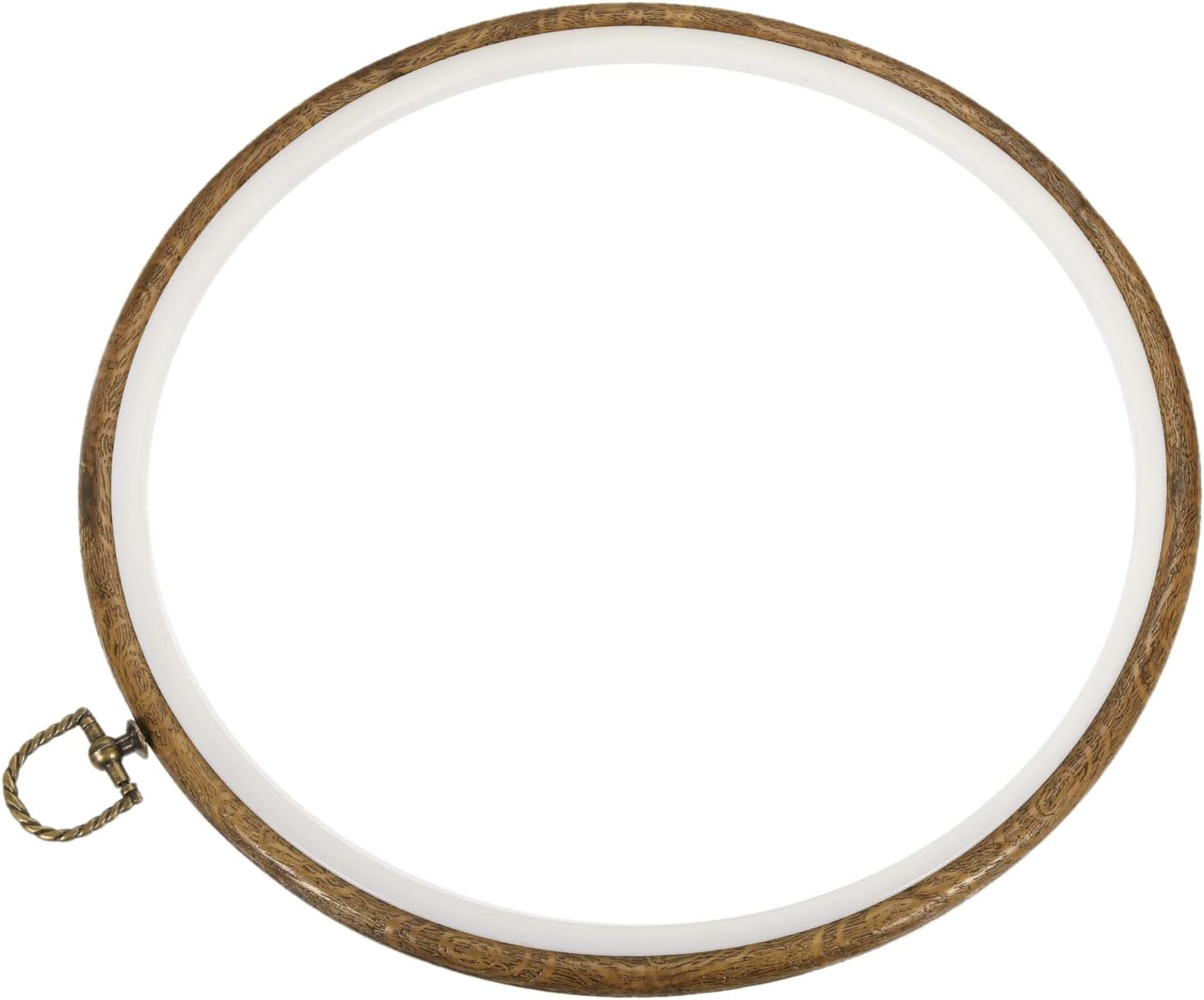 MECCANIXITY Embroidery Hoop Frame 10 Inch Round Imitated Wood Circle Cross-Stitch Ring for Art Craft Sewing Ornament, Pack of 2