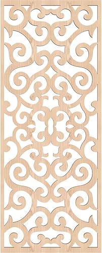 Miniatura 4 de 13 38 pulgadas de ancho x 34 38 pulgadas de alto x 38 pulgadas de alto x 38 pulgadas de alto, paneles de pared de madera de calado, roble rojo