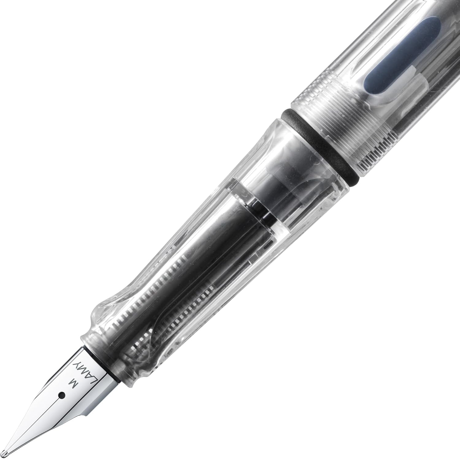 Lamy Set of 1 Safari Vista Transparent Fountain Pen Nib M and 1 x T10 Set of 3 Ink Cartridges in Original Box – Ink Colour Blue