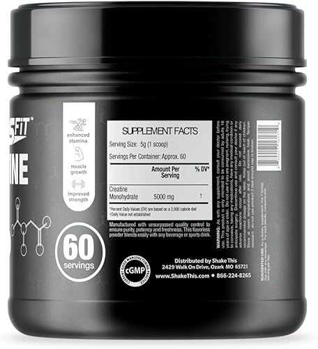 Miniatura 2 de Creatina  5000 mg - 60 porciones  Monohidrato de creatina micronizada pura  Construye músculo, mejora la recuperación, aumenta el volumen celular