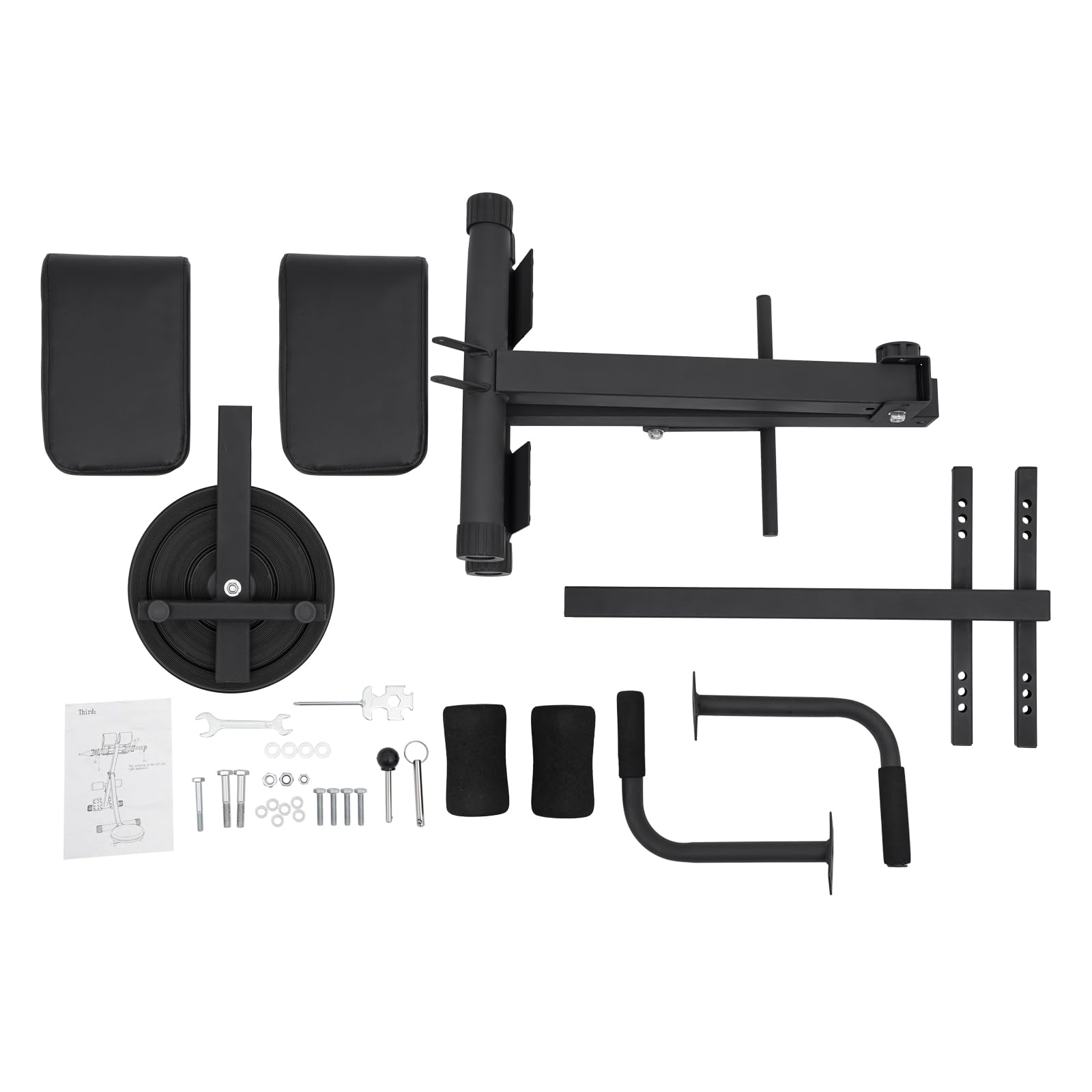 Extenseur de dos, hyper extension romaine, étireur de dos, appareil abdominal pliable avec inclus - Entraîneur multifonction réglable - Charge maximale : 120 kg.