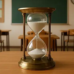 Ampulheta Decorativa Retrô Suporte Metal Dourado Clássica Vintage Decora Mesa Escritório Dura 60 Min