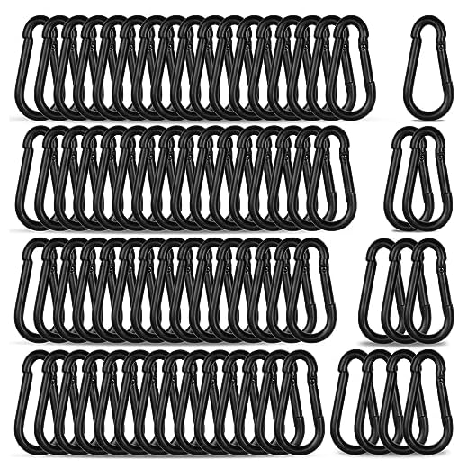 How to put keychains on backpack 200PCS M5 Carabiner Clip Set