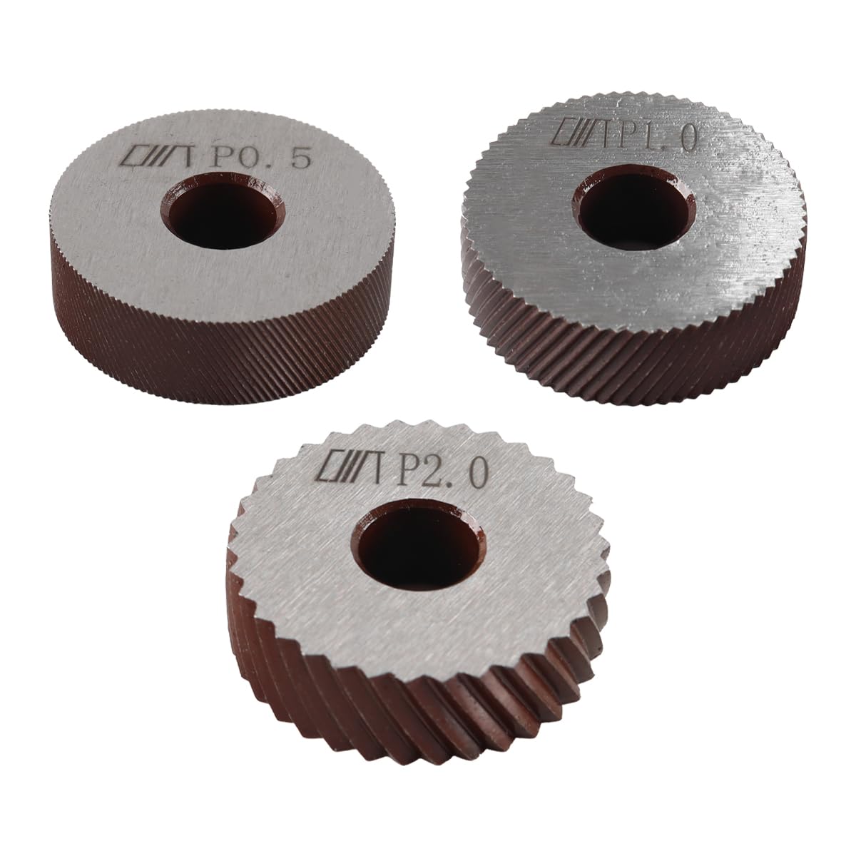 Jeu de 7 Outils de moletage en Acier Noir, molettes linéaires Doubles diagonales de 0,5/1/2 mm, pour Le Traitement des Motifs de Machines