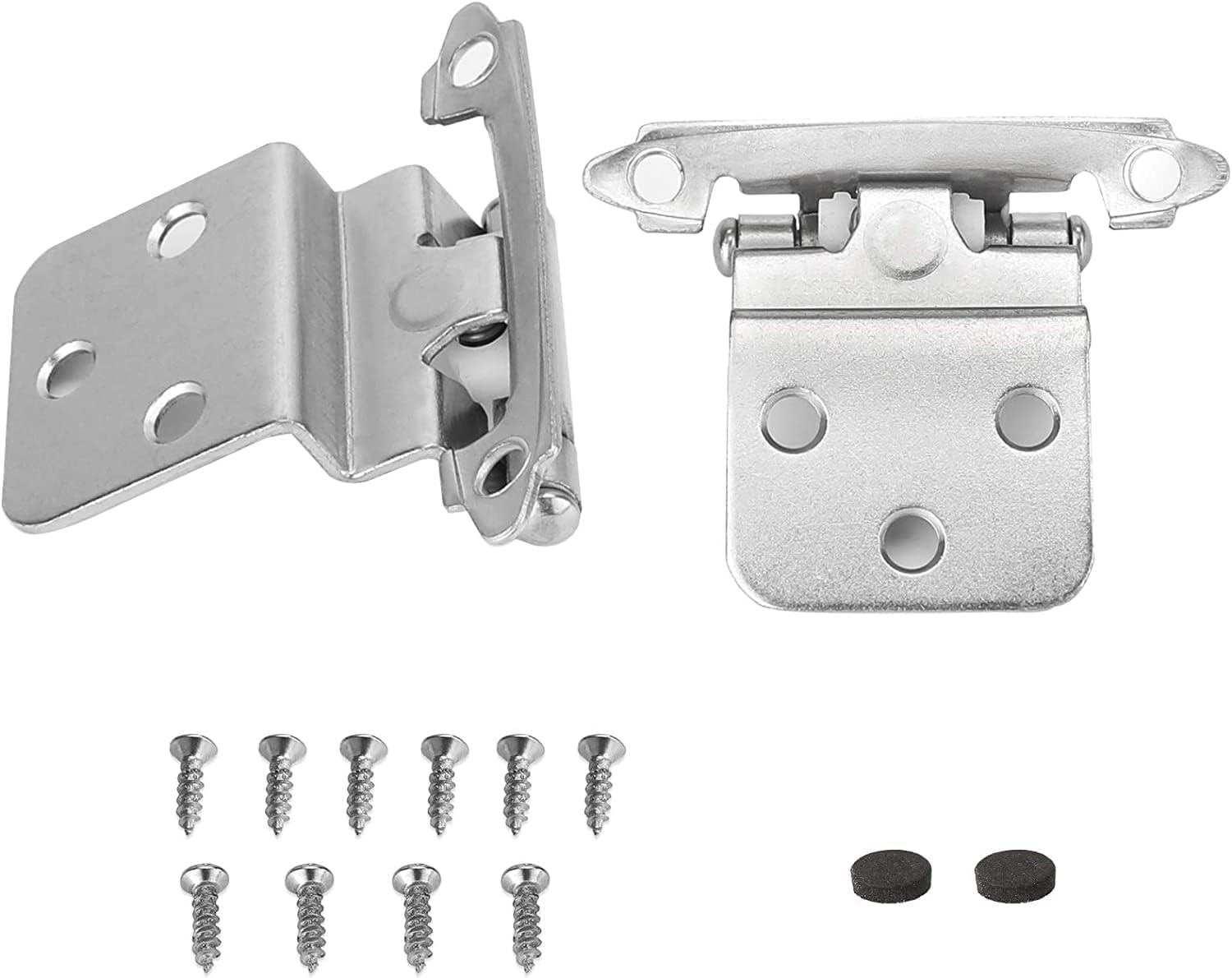 goldenwarm 36 Units（18 Pairs） 3/8'' Inset Door Hinges Brushed