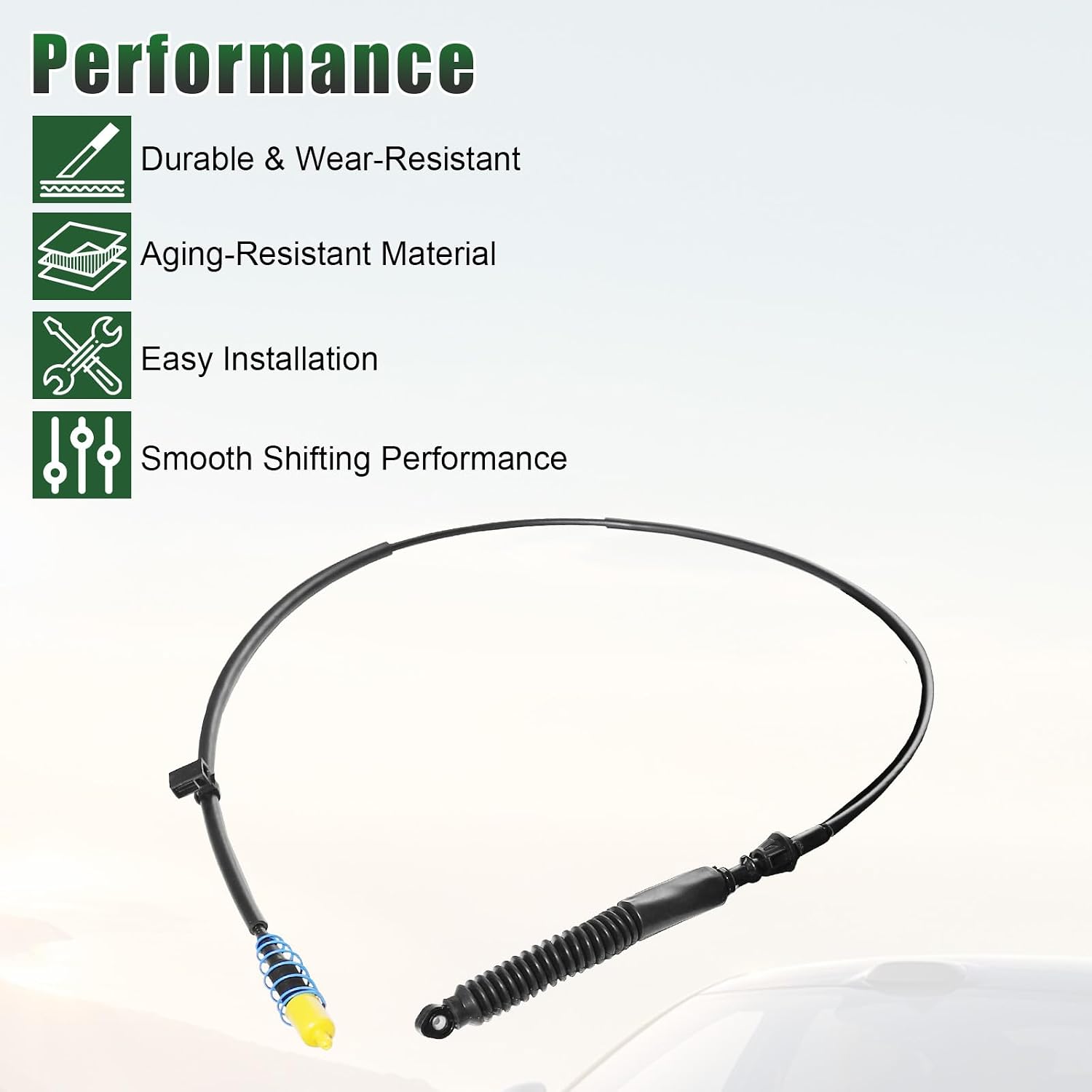 Transmission Shift Cable Fit for Chevrolet Silverado 1500 2007–2013, GMC Sierra 1500 2007–2013, Tahoe Avalanche 2007–2009, Yukon 2008–2009, Replace 20787606