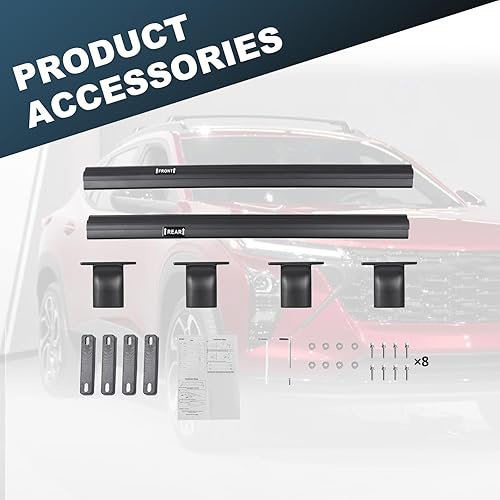 Miniatura 5 de AUXPACBO Barras transversales de techo de 220 libras para Chevrolet Chevy Trax 2RS ACTIV LT 2023 2024, barras transversales negras para