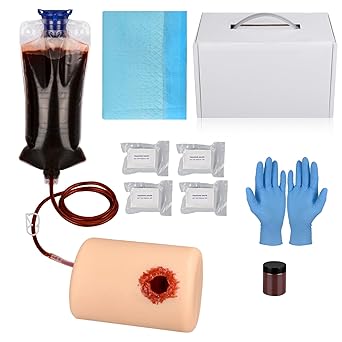 MedEduQuest Wound Packing and Tourniquet Trainer kit, Bleed Control Tourniquet Trainer?Stop The Bleed Training Kit for Medical Classes - Carrying Case
