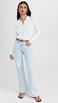 関税,送料無料Veronica Beard Taylorデニムワイドパンツ Taylor Wide-Leg Jean in Onyx | Veronica Beard