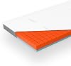 Genius eazzzy Premium Cube Topper - 80 x 200 cm Height 9 cm Ergonomic Mattress Topper 2-in-1 Reversible Topper with Firm and Soft Side Breathable Mesh Cover with Corner Loops Washable