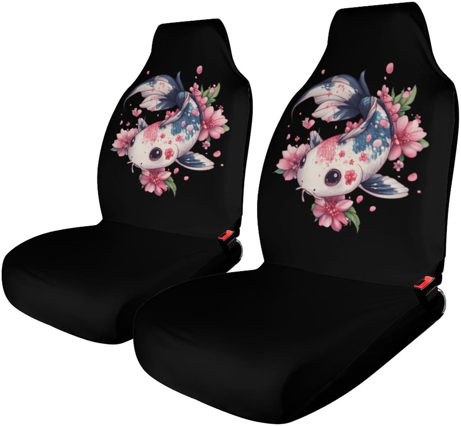 Japan Fish Car Seat Covers Universal Car Front Seats Protector Auto Interior Accessories 1PCS