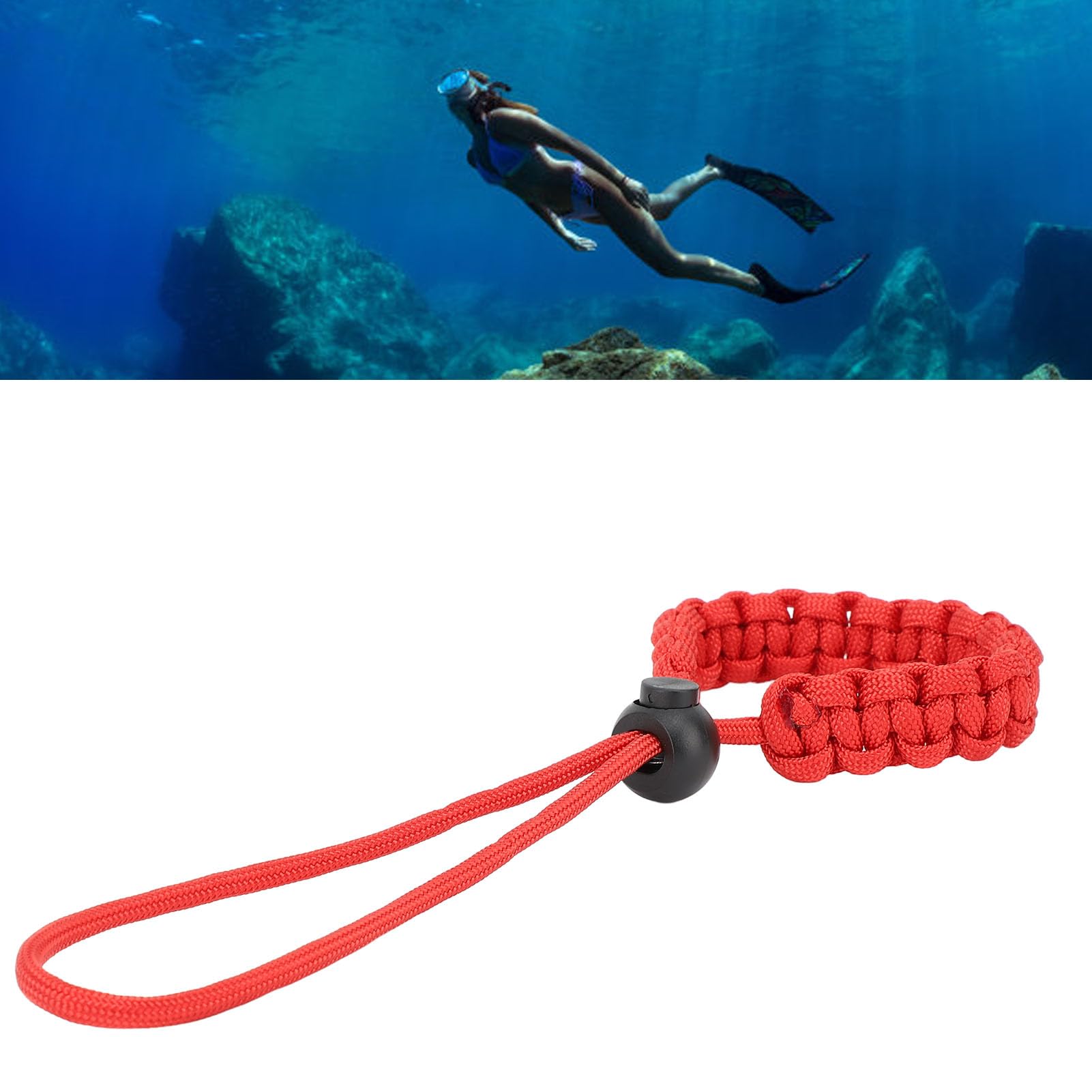 HERCHR Scuba Diving Adjustable Wrist Lanyard Anti Lost Paracord Camera Wrist Strap Safety Rope for for Scuba Diving, Flashlights, Cameras