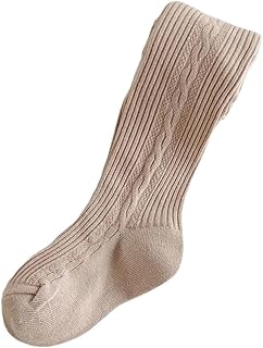 ZONABSQQ Pantimedias Tejidas for bebé de Primavera 2025, Medias de Baile de Princesa de algodón con canalé Torcido(Pink,XS (6-12Months))