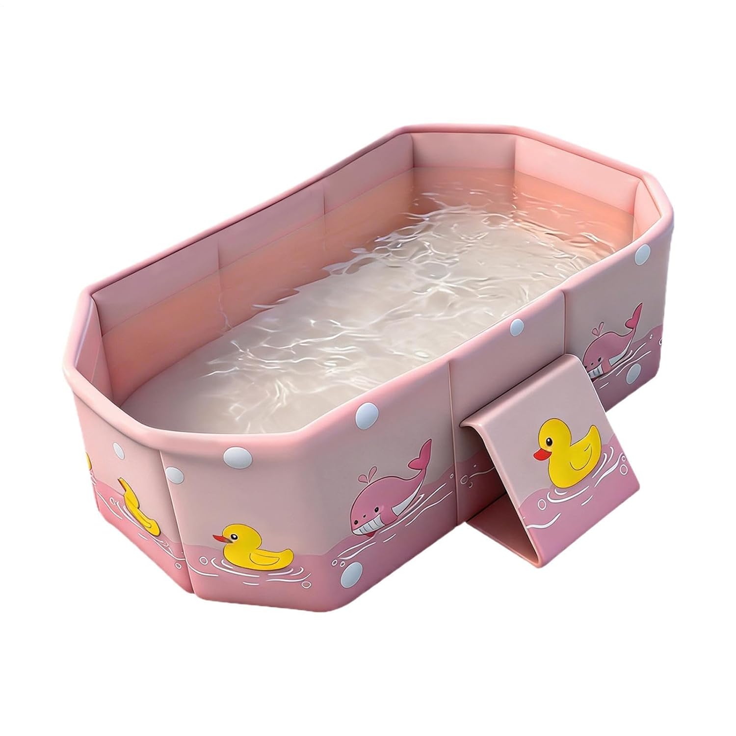Foldable Kids Bathtub for Shower - Duck Anti-Tipping Bathing Tub,Soaking Shower Tub | for Boys Girls Home Daycare Travel Hotel Bathroom Vacation Camping Apartment