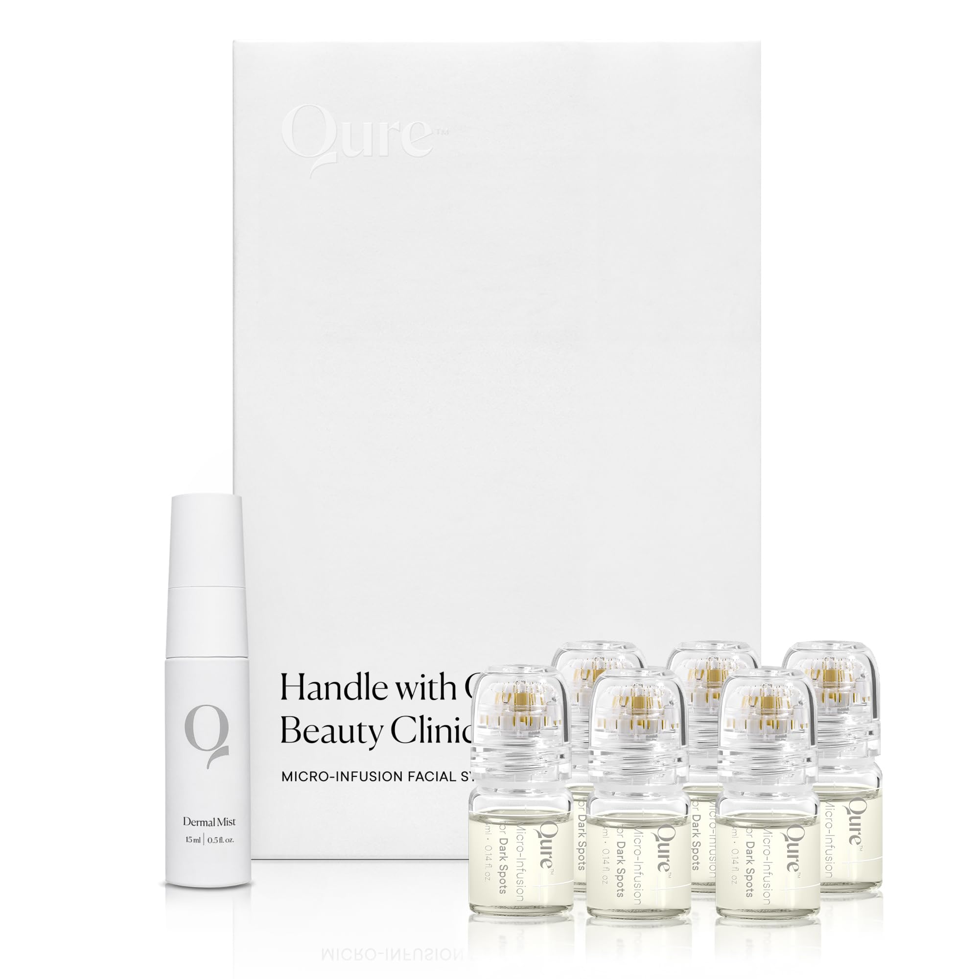 Qure Micro-Infusion System for Face - Dark Spots - Peptide Serum for luminous and even-looking skin tone, All Skin Types, Easy 5min At-Home Skincare