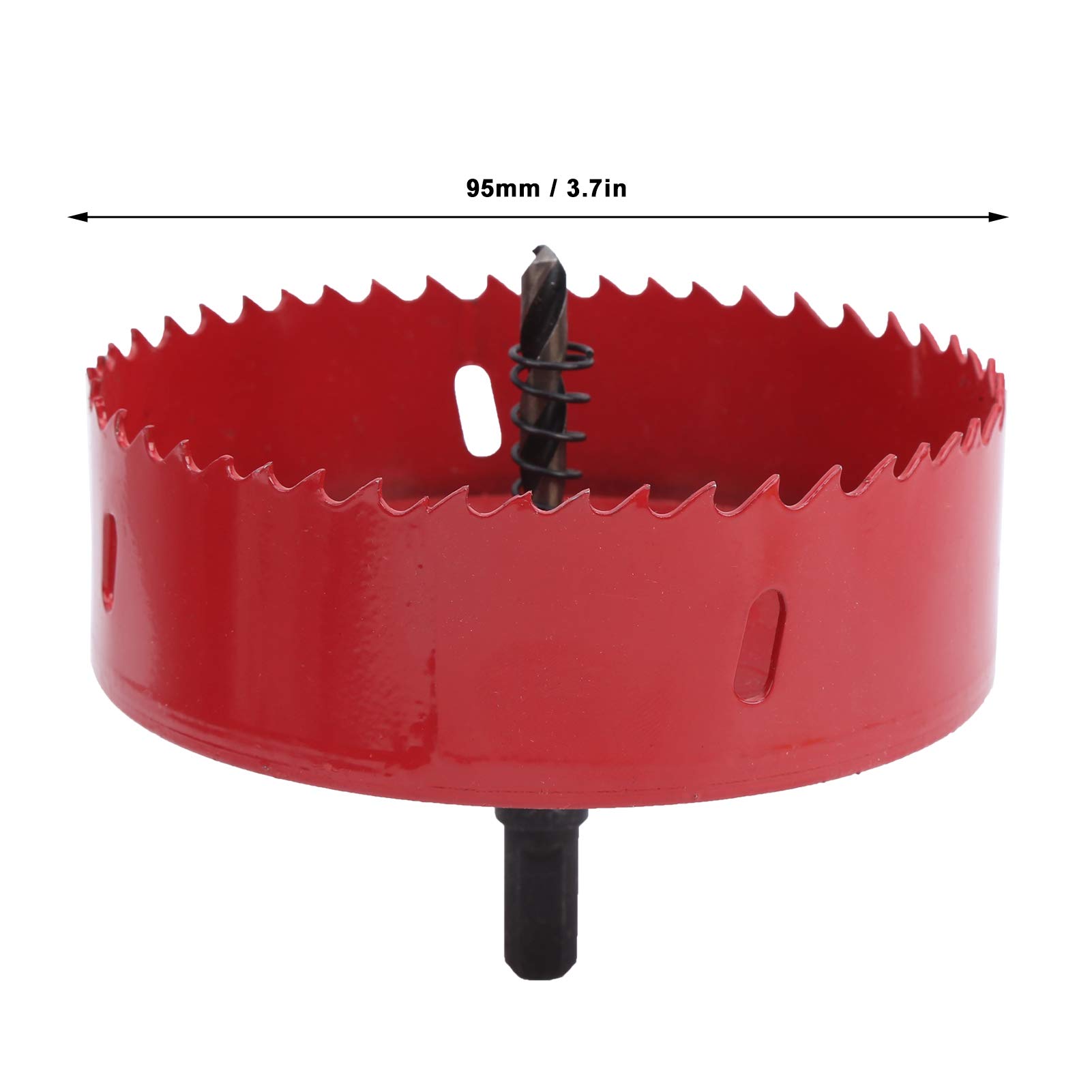 2 zestawy otwornica, zestaw otwornic, bimetalowy zestaw otwornic do płyty aluminiowej Otwór z blachy żelaznej z PVC, otwarty na deskę do cięcia metalu, plastiku, płyty pilśniowej, drewna(95mm)