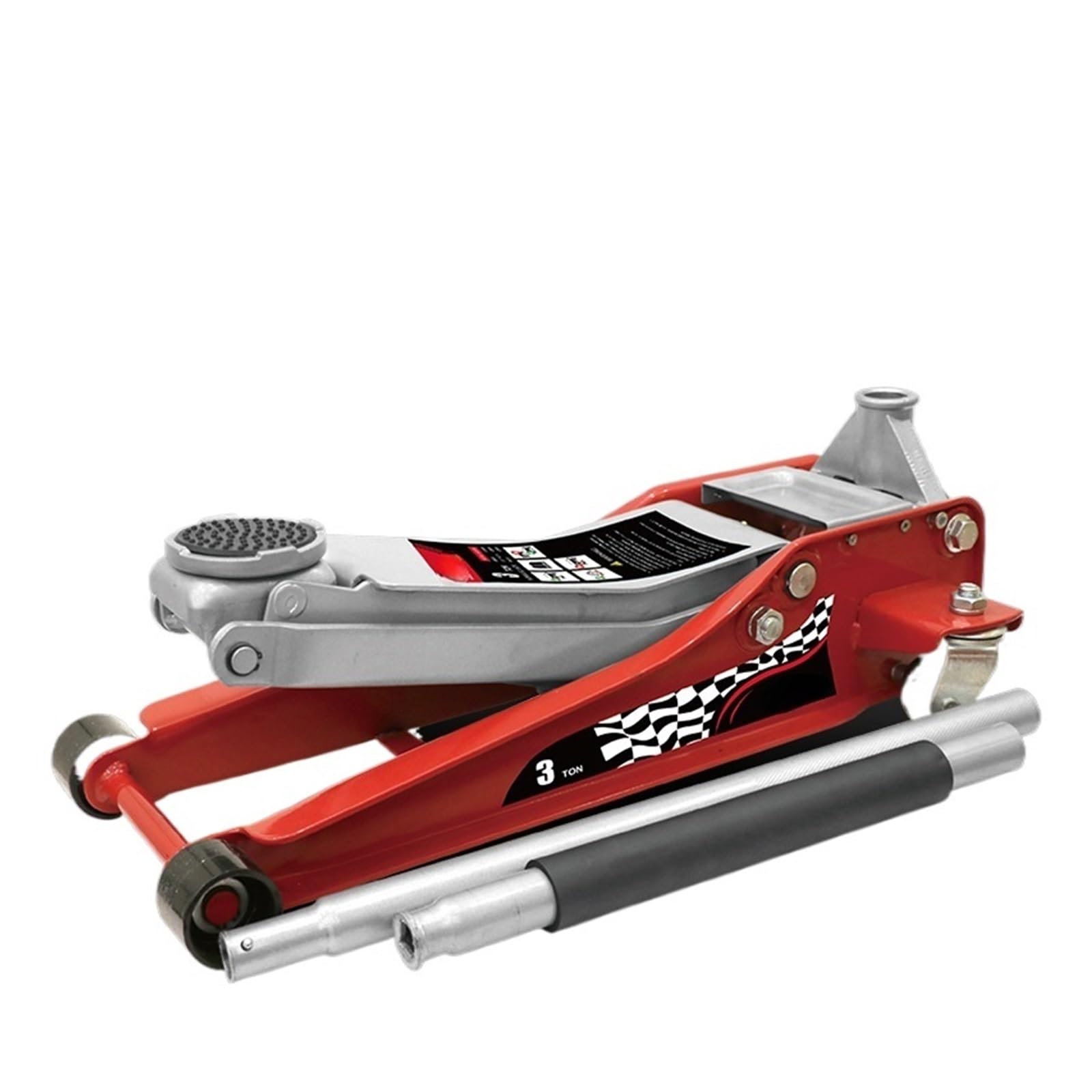 Hydraulic Jack, Jack for Small Trucks and Sedans Horizontal Hydraulic Double Pump 3 Tons Ultra-Thin Low Level Pump Special for Tire Changing