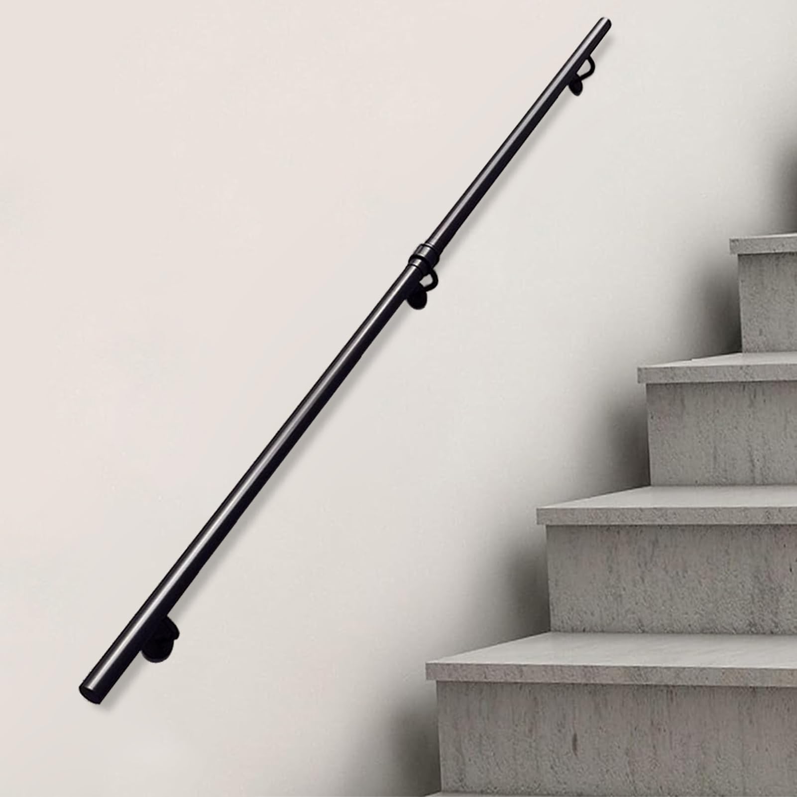 Main courante escalier intérieur pour éviter les chutes - Fer noir 330 cm