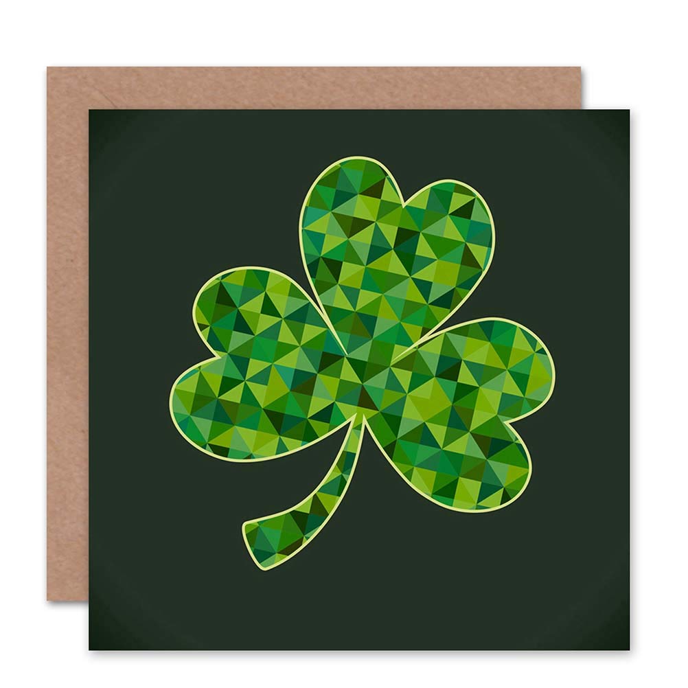 Wee Blue Coo Blue Wee Coo St Patricks Lucky Clover Blank Greetings Birthday Card Art