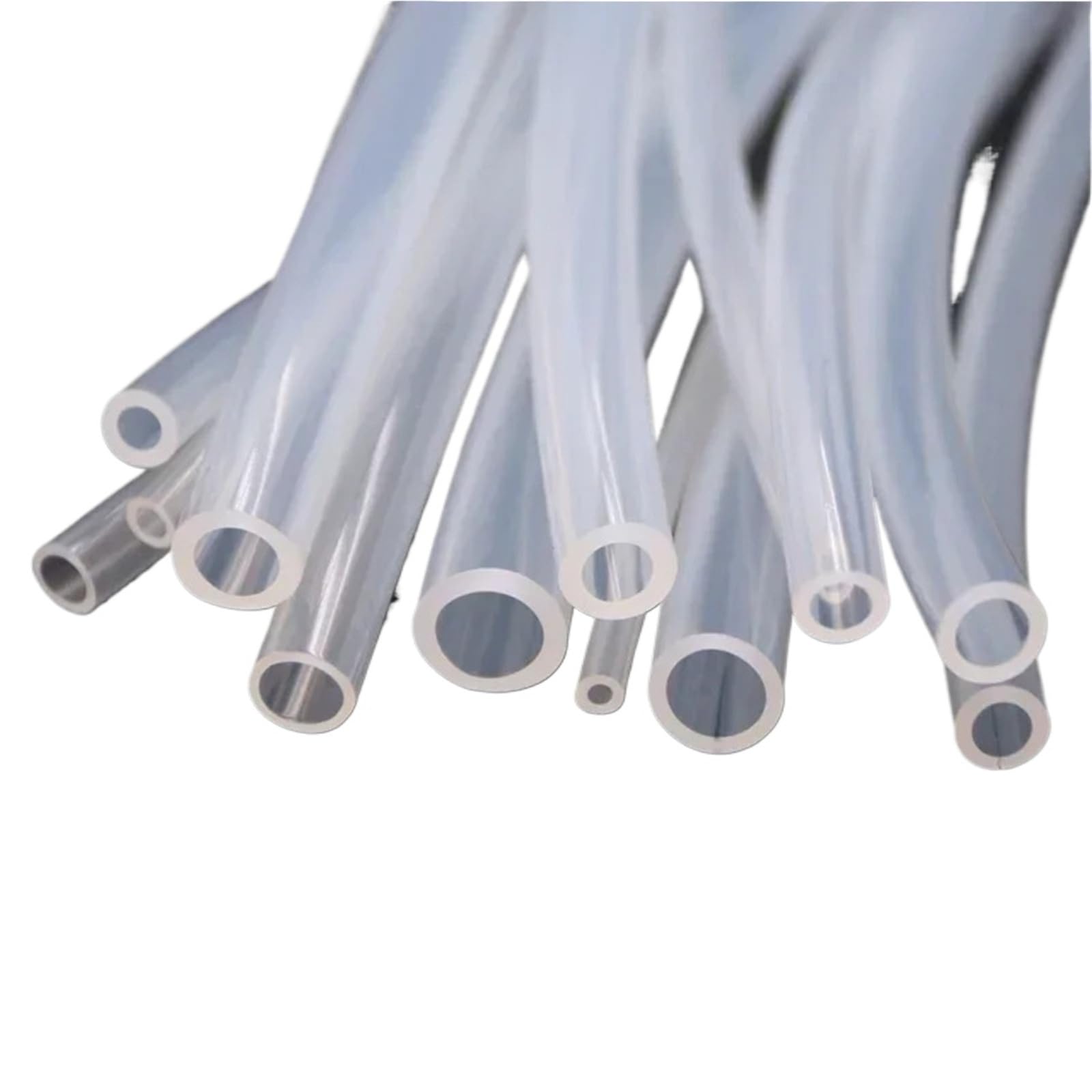 Rubber Hose, Silicone Rubber Hose Transparent 1/5/10m Multiple Sizes(5m,ID 12mm x 14mm OD)